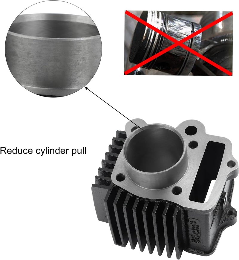 FLYPIG 47mm Cylinder Piston Gasket Top End Rebuild Kit for Honda 70cc ATC70 CRF70 CT70 TRX70 XR70 JH70 C70 CRX70 139QMB XR CRF 90 90cc 4-Stroke Engine ATV Scooter Moped Go Kart Dirt Pit Bike - Image 4